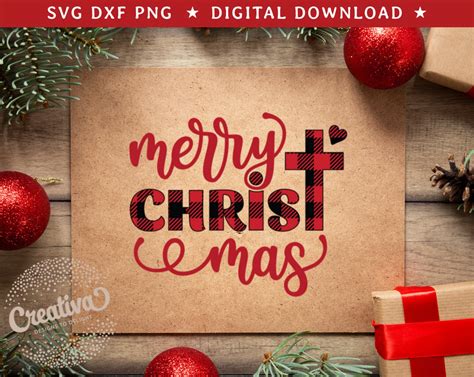 Merry Christ Mas Svg Dxf Png Merry Christmas Svg Christ Svg Etsy