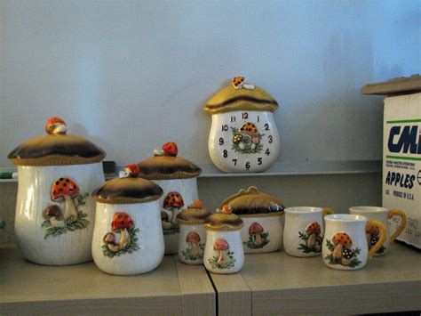 Flashback From The 70s Stoneware Mushroom Kitchen Set Flickr