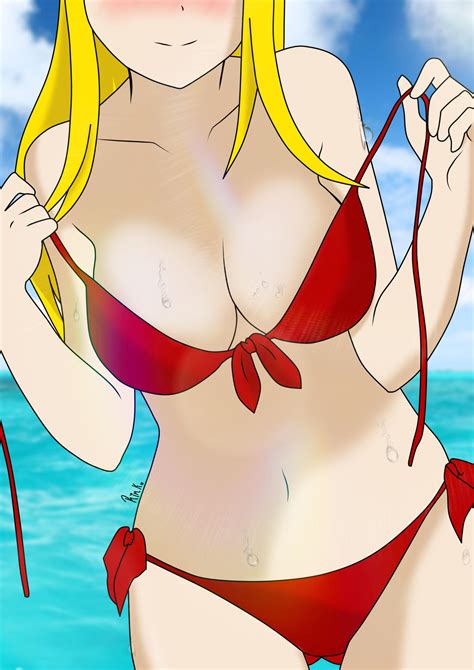 Orimoto Izumi Digimon Digimon Frontier Absurdres Highres Girl Artist Name Bikini Blonde