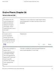 Evolve Pharm Chapter 26 Flashcards Quizlet Pdf 5 30 22 5 35 PM Evolve