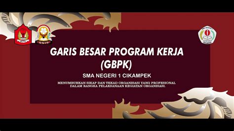 GARIS BESAR PROGRAM KERJA SMAN 1 Cikampek YouTube