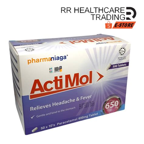 Actimol Paracetamol 650mg 500s Tablets Exp 01 2025 Shopee Malaysia