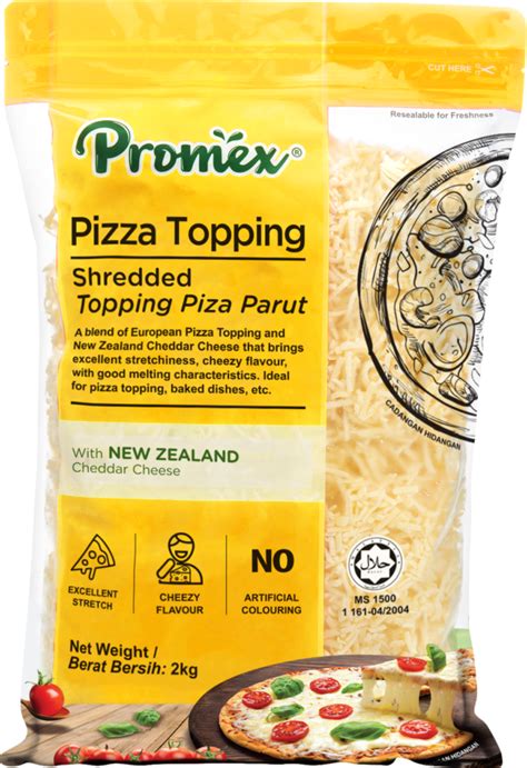 Promex Shreddedpizza Topping Cheese Kg Promex