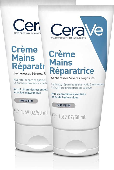 CeraVe Crème Mains Réparatrice Crème Mains Nourrissante Hydratante 24h