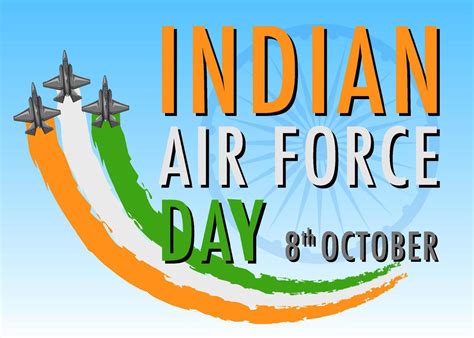 Indian Air Force Day Poster 9203067 Vector Art At Vecteezy