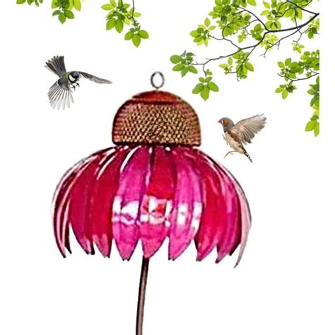 Mangeoire À Colibris Mangeoire À Oiseaux Échinacée Poteau De