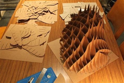 ICON Parametric Cardboard Sculpture Toby Horricks Parametric