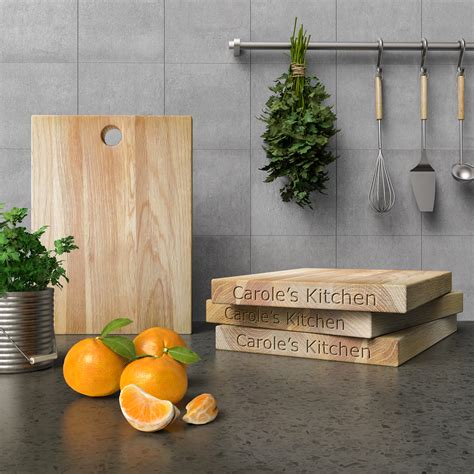 Personalised Solid Oak Wooden Chopping Board - Plain - The Kitchenware Company