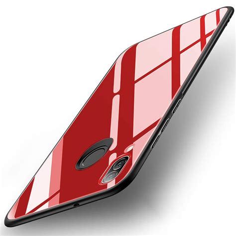 Thegiftkart Luxurious Toughened Glass Back Case With Shockproof Tpu