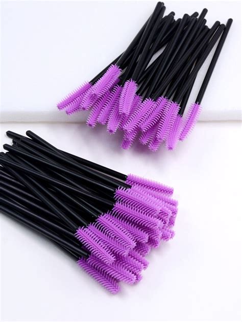 50pcs Silicone Mini Eyelash Brushes Lash Mascara Wands Applicators Micro Lash Spoolies Makeup