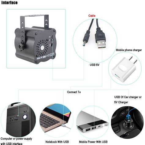 Effets de scène batterie Rechargeable Laser R G 60 motifs DJ lumière