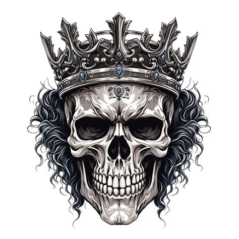 Ai Generated King Skull Crown Png Isolated On Transparent Background