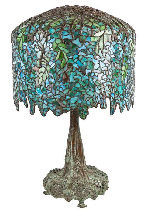 Lot Leaded Glass Table Lamp