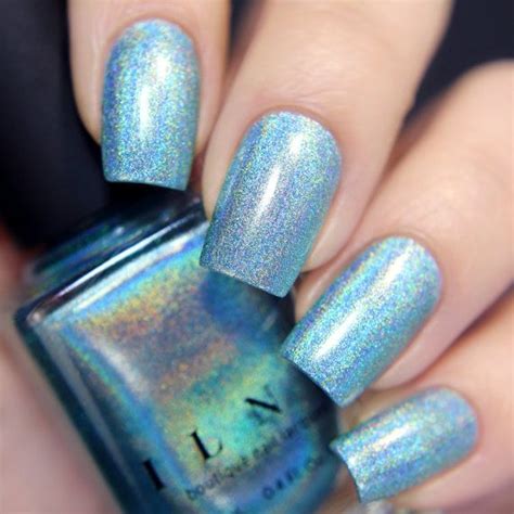 Aria Sky Blue Ultra Holo Nail Polish Etsy Uk Holo Nails Holo Nail Polish Holographic Nails