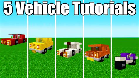 Minecraft Tutorial How To Make A Car 5 Vehicle Tutorials 2019 City Tutorial Youtube