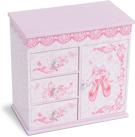 Jewelkeeper Ballerina Musical Jewelry Box With 3 Drawers Ballet