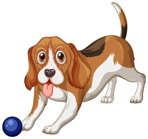 Premium Vector Cute Beagle Puppy Cartoon Vector Illustration