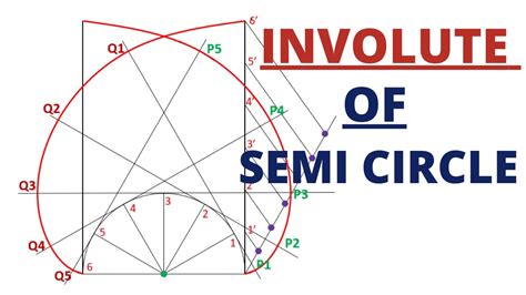 How To Draw The Involute Of Semicircle Youtube