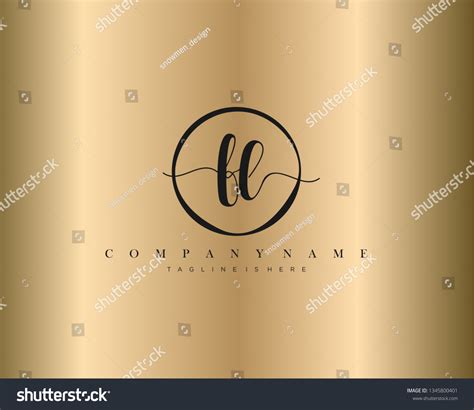 Fl Initial Handwriting Logo Template Vector Stock Vector Royalty Free