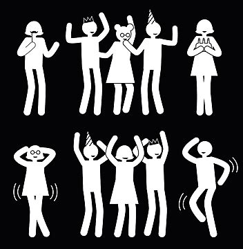 Party People Silhouette Vector PNG Images, Silhouette People Or Party ...