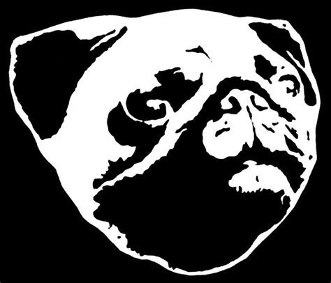 Pug Face Stencil