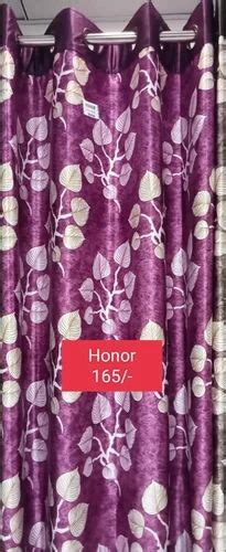 Printed Gsm Purple Polyester Eyelet Curtain For Door Size X