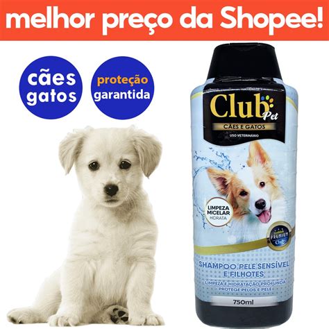 Shampoo Cachorro E Gato Pele Sens Vel Ml Club Pet Shopee Brasil