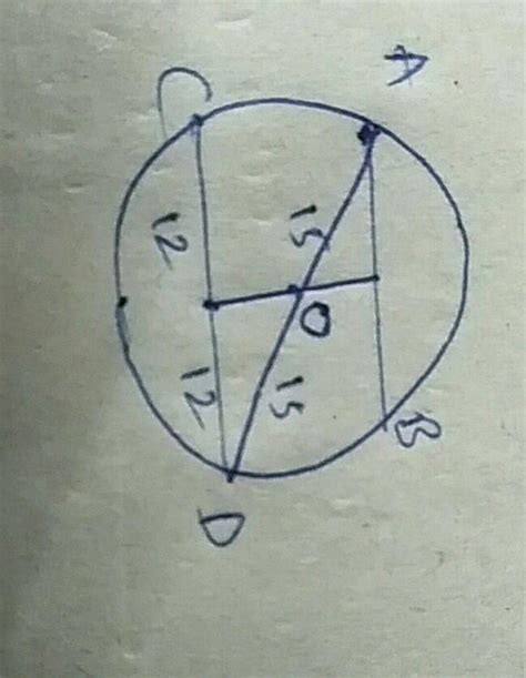 Two Parallel Chords Are Drawn In A Circle Of Diameter 30 Cm The Length