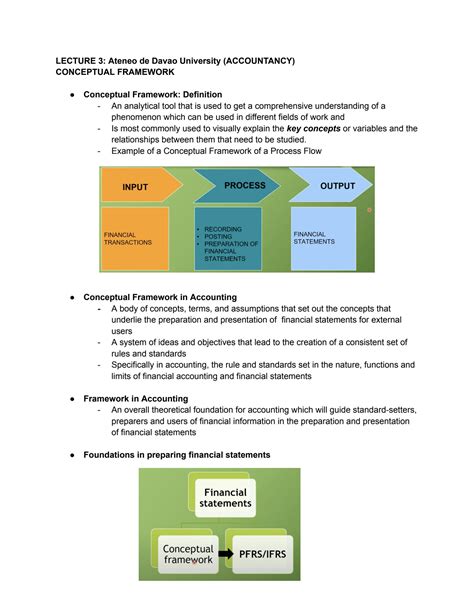 Solution Introduction To Conceptual Framework Notes Studypool