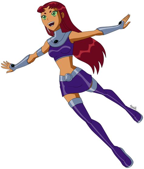 Flying Starfire By Alienlina On Deviantart Teen Titans Starfire Starfire And Raven Teen Titans