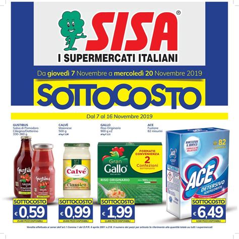 Calam O Sottocosto Supermercati Sisa Balestrate E Lampedusa