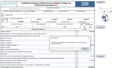 Liquidador Certificado De Ingresos Y Retenciones Plantilla Del