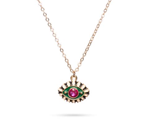 Y2K Enamel Eye Necklace - EDGY PETAL