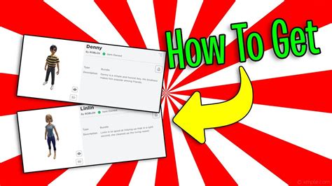 How To Get The Denny And Linlin Rthro Bundles Roblox YouTube