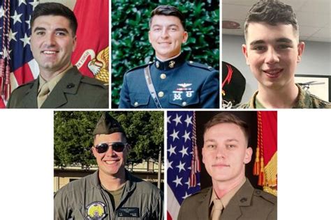 Five Socal Marines Killed In Helicopter Crash Are Identified Los Angeles Times