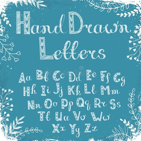 Handwritten Alphabet Capital Letters Stock Vector Illustration Of