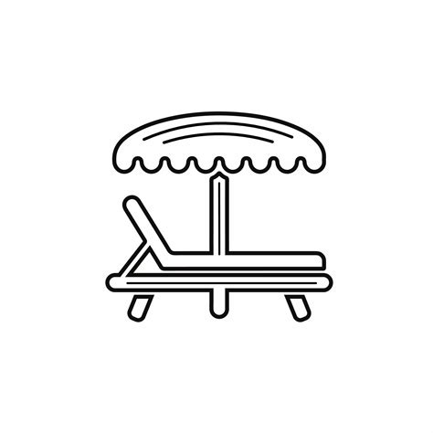 Chair Icon Beach Chair Icon Template Stock Vector Illustration