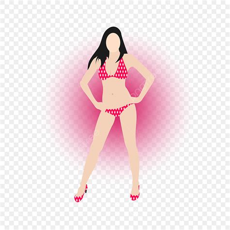 Dama En Bikini Rosa Vector Png Belleza Elegante Sexy Png Y Vector The