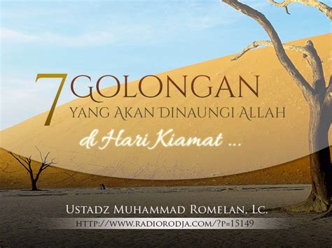 Golongan Yang Akan Dinaungi Allah Di Hari Kiamat Ustadz Muhammad