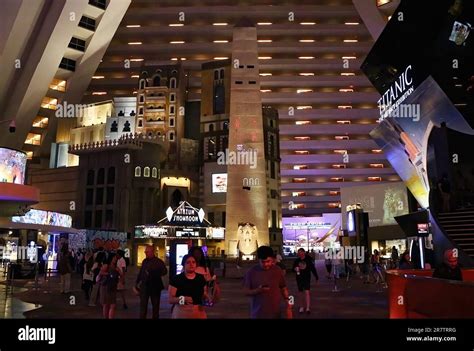 Interior of the Pyramid at the Ancient Egypt themed Luxor Las Vegas ...