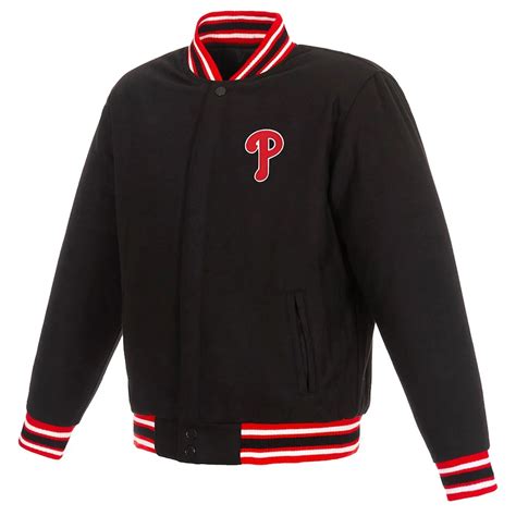 Philadelphia Phillies Varsity Black Wool Jacket A Jackets