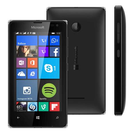 Smartphone Microsoft Lumia Dual Dtv Preto Windows Phone