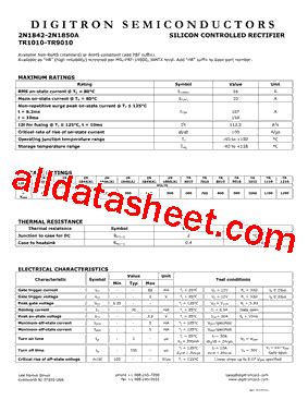 N A Datasheet Pdf Digitron Semiconductors