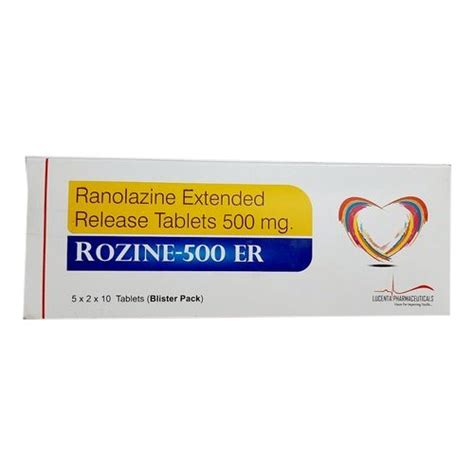 Ranolazine Extended Release Tablets 500 Mg At Rs 115 90 Box