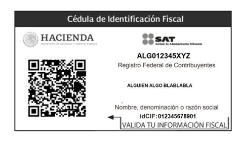 Cedula De Identificacion Fiscal Qu Es La Cedula Fiscal Alu