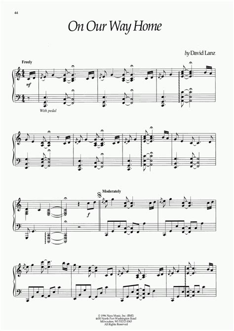 On Our Way Home Piano Sheet Music Onlinepianist