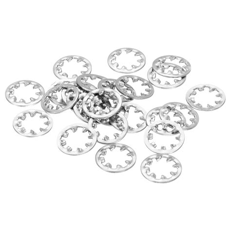 Uxcell 25Pcs Internal Tooth Star Lock Washers 1 4 Inch Stainless Steel