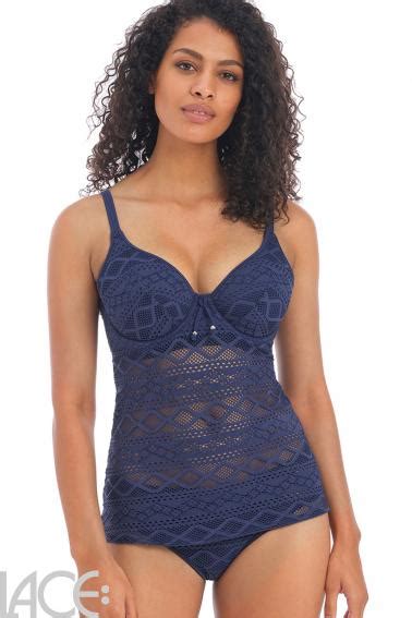 Freya Swim Sundance Tankini Top E Gg Cup Denim Lace Lingerie