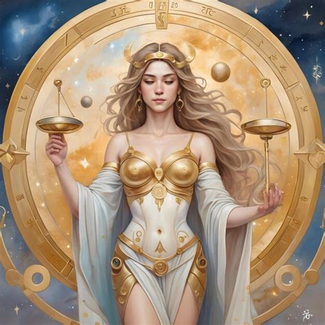 Premium Photo Beautiful Woman Zodiac Sign Libra