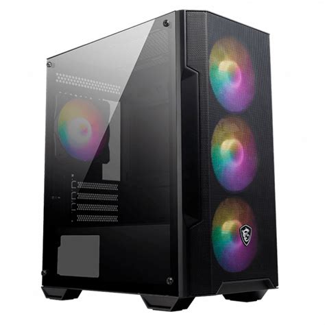 Gabinete Msi Mag Forge M A Black Fans Rgb Usb Micro Atx